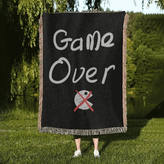 Game Over Sarcasm 80s 70s Woven Blankets