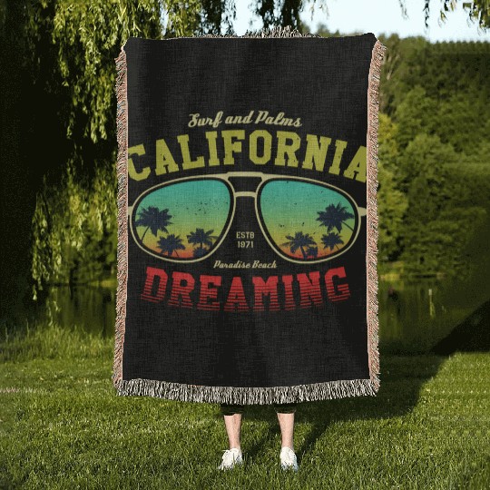 Los Angeles California Los Angeles Woven Blankets