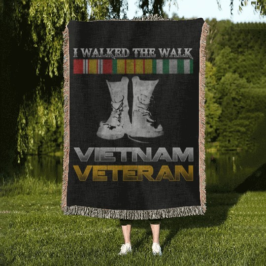 Vietnam Veteran Us Veterans Day For Woven Blankets