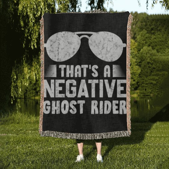 That'S A Negative Ghost Rider Pun For Movie Woven Blankets