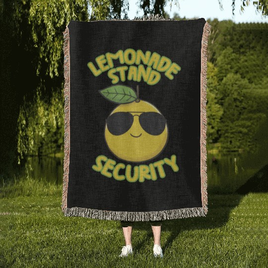 Lemonade Stand Security Cute Lemon Summer Woven Blankets