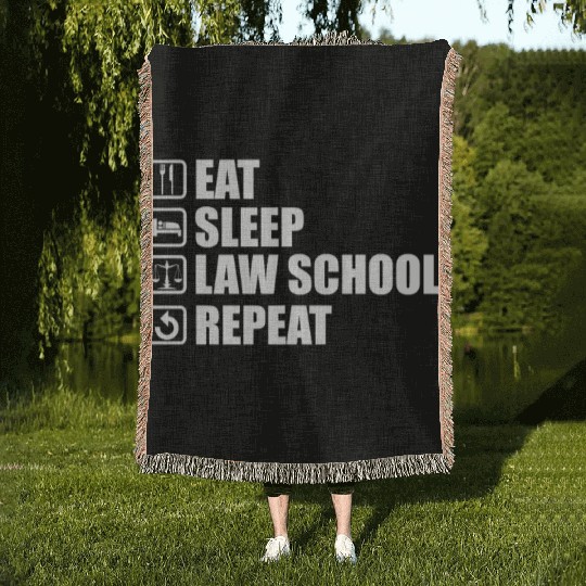 Eat Sleep Law School Repeat Lawyer Advocate Woven Blankets