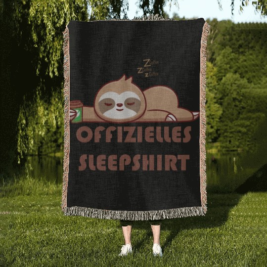 Sleep Woven Blankets pyjamas nightdress sloth gift travel