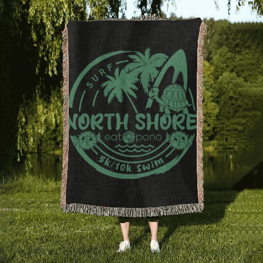 surf North shore Woven Blankets