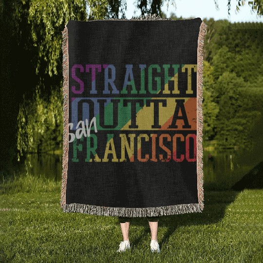 Straight Outta San Francisco Woven Blankets