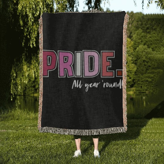 Pride LGBT Love wins, we are queer and proud Woven Blankets