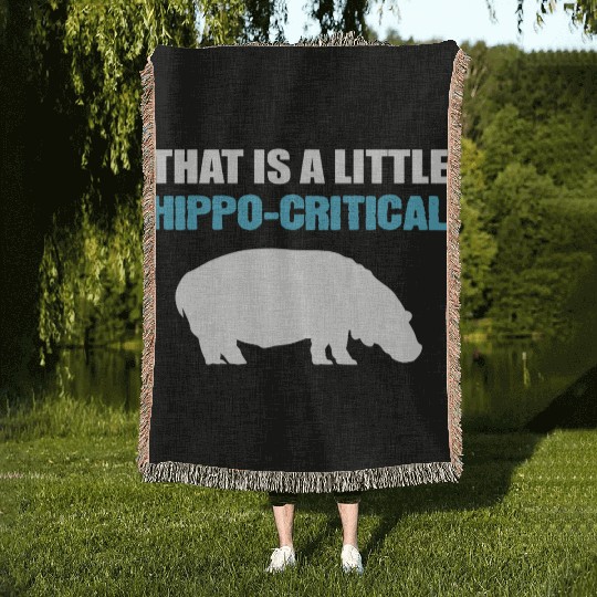 Little Hippo-Critical Zookeeper Or Animal Lover Gi Woven Blankets