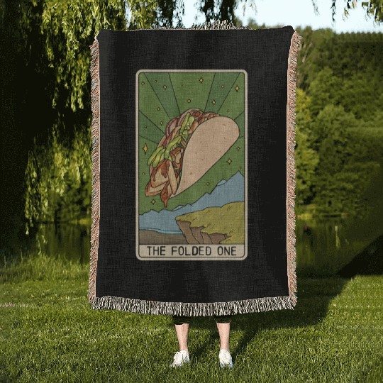Tarot Card Reader Taco Lover Taco Eater Mexican Woven Blankets
