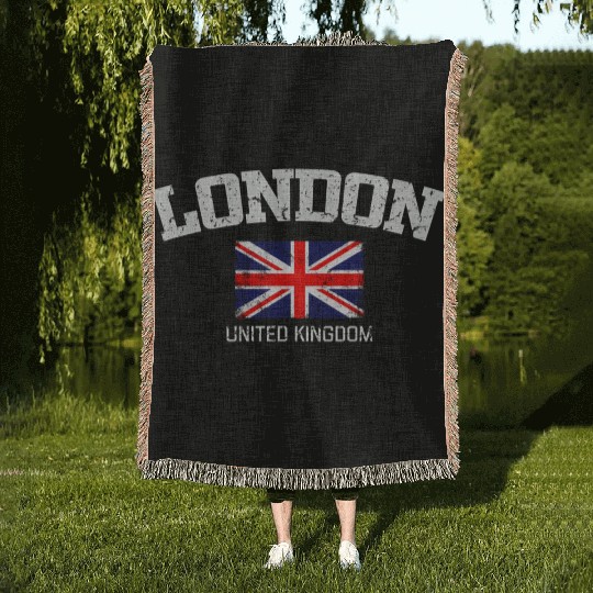 London England United Kingdom Woven Blankets