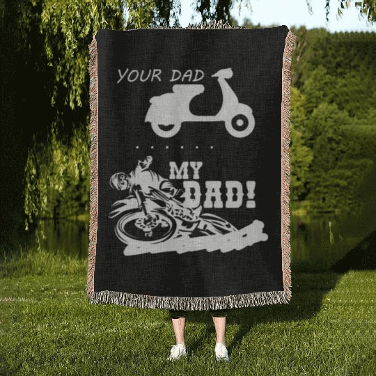 Motocross For Youth Dirtbike Biker Woven Blankets