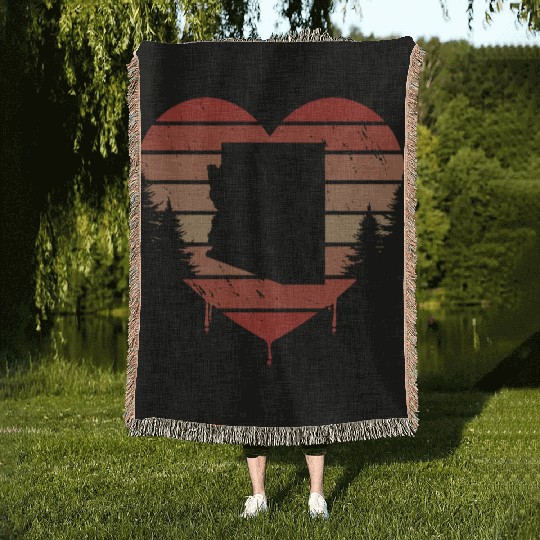 Cute Red Vintage Heart Phoenix Valentine Day Love Woven Blankets