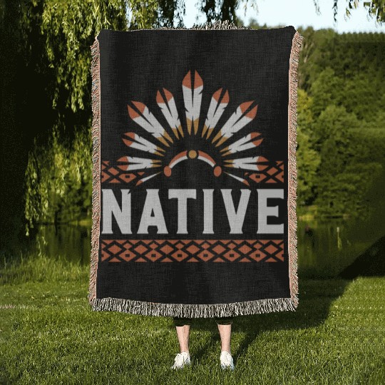 Aboriginal Indians Indigenous Native American Day Woven Blankets