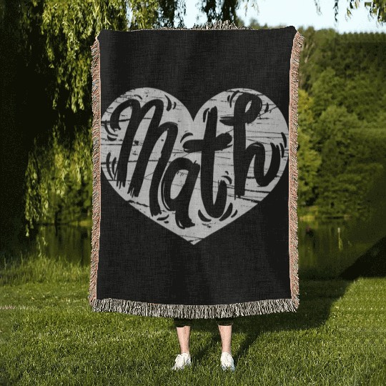 Math Heart Math Teacher He Woven Blankets
