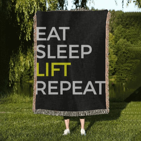 Lift Weightlifting Exercise Training Woven Blankets