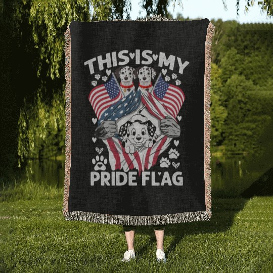 Dalmatian Pride Flag Woven Blankets