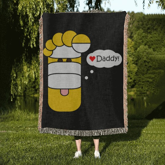 Baby First Words.. Daddy!! Woven Blankets