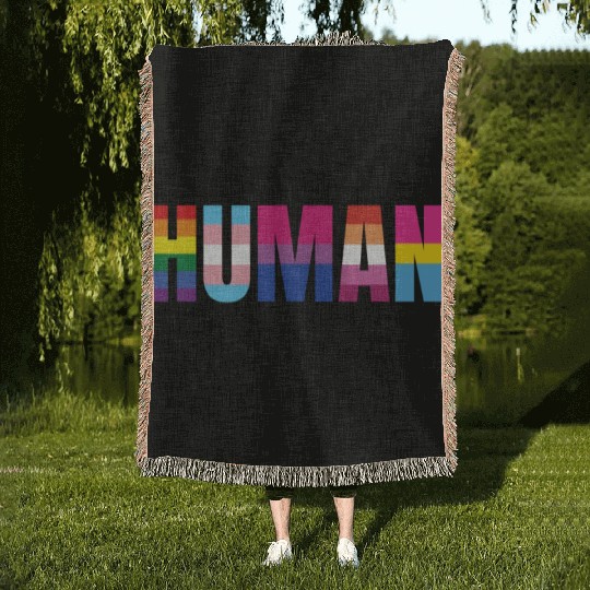 Human LGBTQ Flags LGBTQ Gay Pride Month LGBTQ Plus Woven Blankets