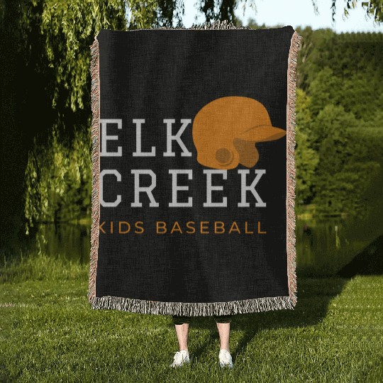 elk creek design - baseball Woven Blankets