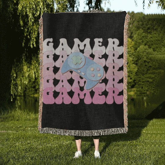 Gamer, Happy Game Day Woven Blankets
