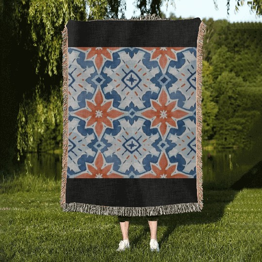 Summer Melange Detailed Ceramic Tile Collection 01 Woven Blankets