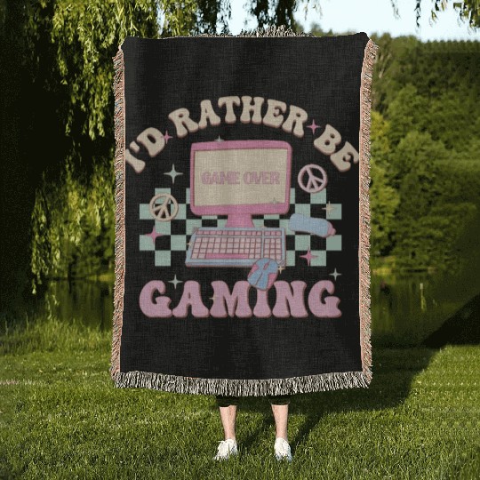 I'd Rather Be Gaming, Happy Game Day Woven Blankets