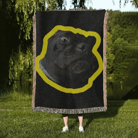 Crazy Cane Corso Woven Blankets
