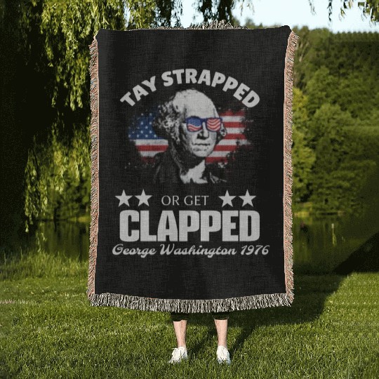 george washington teshirt Woven Blankets