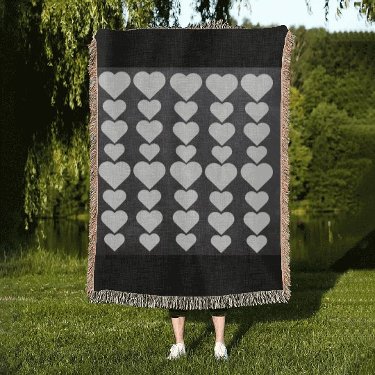 A heart shap Woven Blankets
