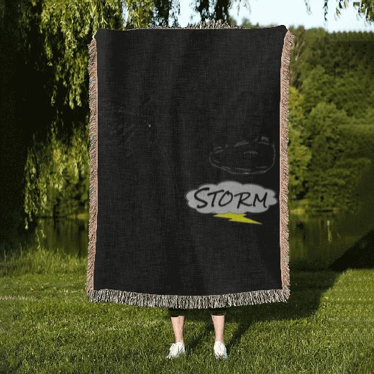 Make God your Rock in the Storm Woven Blankets