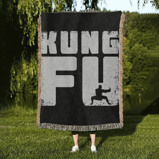 Vintage Kung Fu | Kung Fu Martial Art Woven Blankets