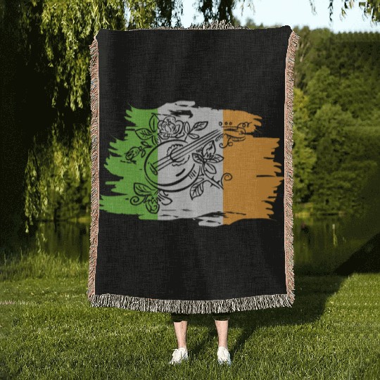 Irish Bouzouki Instrument Greek Woven Blankets
