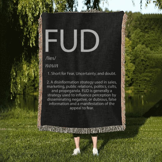 Fud Definition Fear Mixed With Doubt And Uncertain Woven Blankets