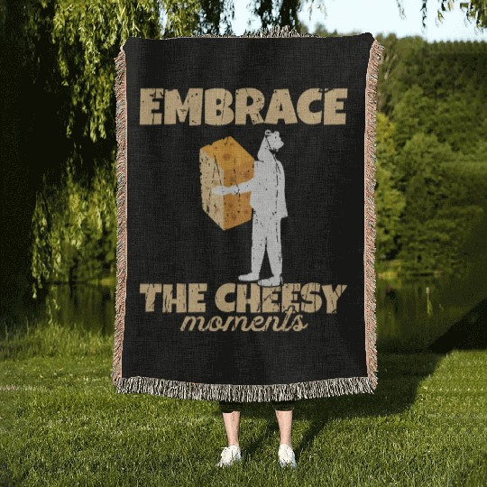 Embrace the cheesy moments - Cheese Woven Blankets