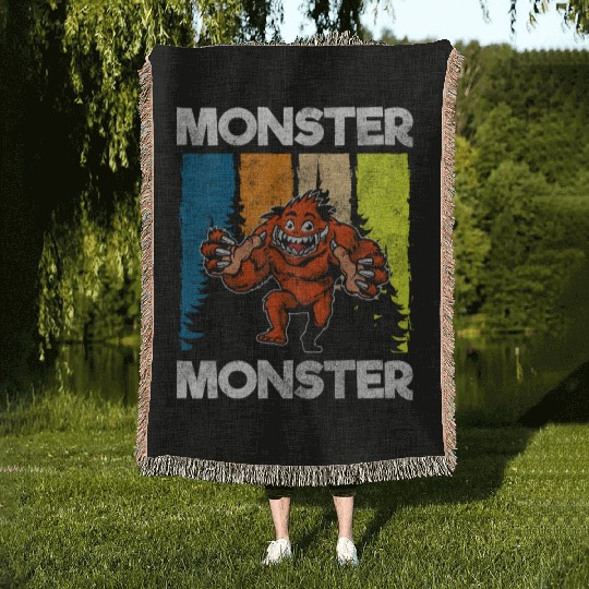 Monster Fright Character Monster Hunter Woven Blankets