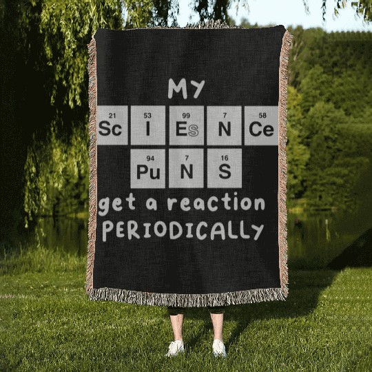 Science Puns Woven Blankets