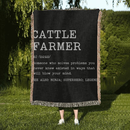 Cattle Farmer Definition Design Copy Copy Woven Blankets