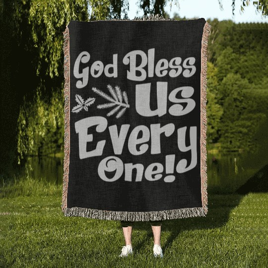 A Christmas Carol Charles Dickens God Bless Us Woven Blankets