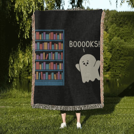 Booooks green Woven Blankets