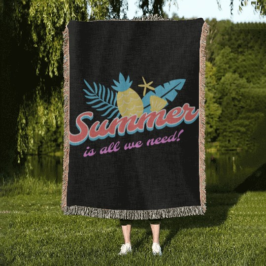 Summer is all we need tumblr Woven Blankets