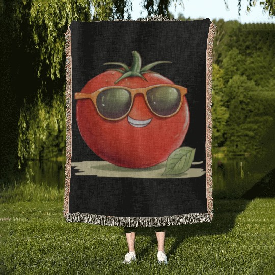 Tomato Gardening Gardener Vegan Fruit Vegetable Woven Blankets