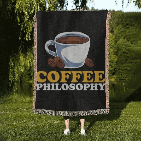 Coffee Philosophy Teacher Poetry Science Coffee Woven Blankets