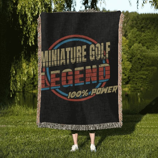 Miniature golf legend Woven Blankets
