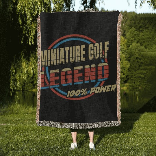 Miniature golf legend Woven Blankets