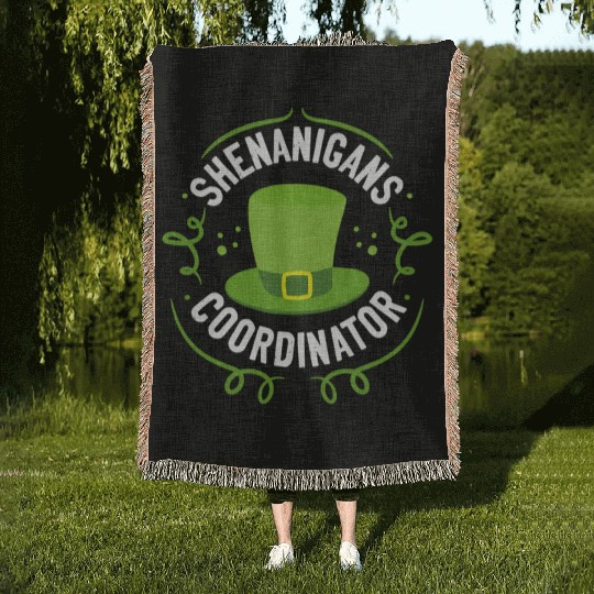 Shenanigans Coordinator Teacher St Patrick'S Day Woven Blankets