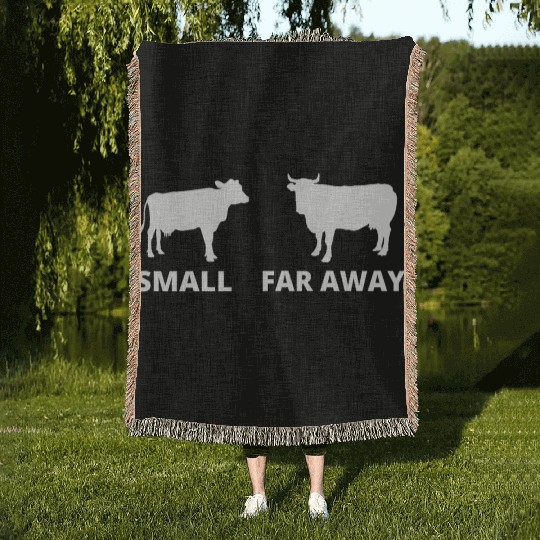 Small Cow Far Away Woven Blankets Funny Father Ted Dougal