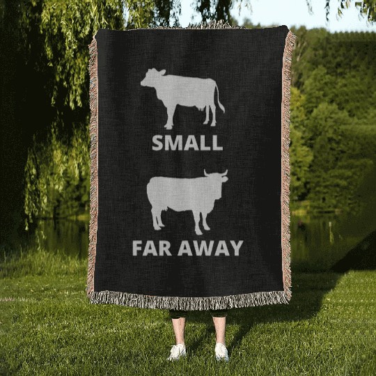 Small Cow Far Away Woven Blankets Funny Father Ted Dougal