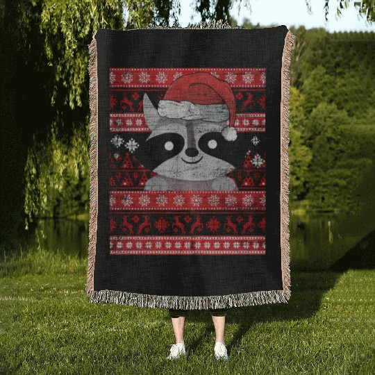 Zookeeper Raccoon Ugly Racoon Woven Blankets