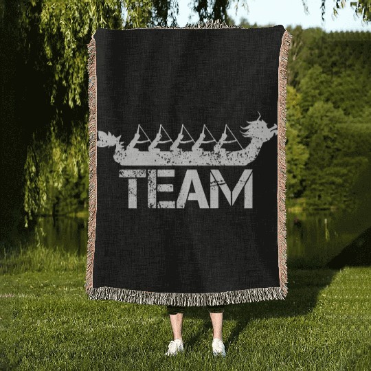 Dragon Boat Racing Team Woven Blankets