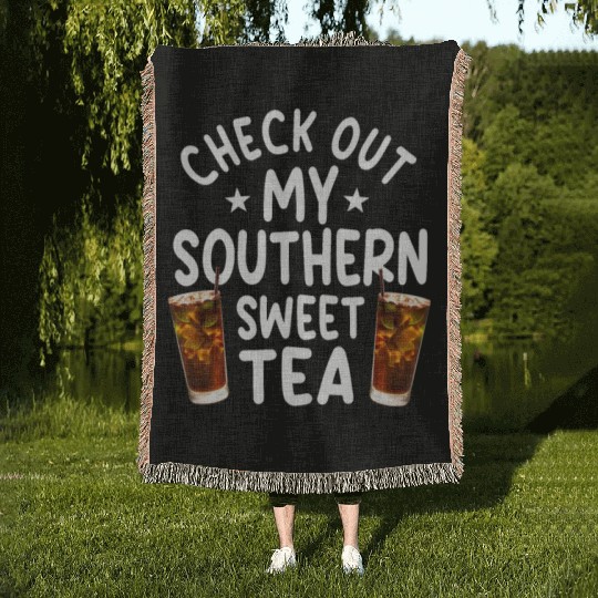 Southern Sweet Tea Outfit Woven Blankets
