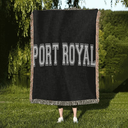 Port Royal Sc South Carolina Usa Sport Varsity Woven Blankets
